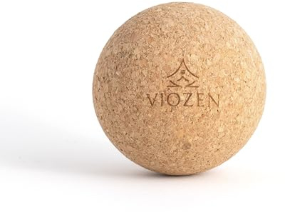 VIOZEN® Massageball aus 100% Naturkork – nachhaltiger Faszienball für Rücken, Nacken & Füße – ideal für Selbstmassage, Yoga, Pilates & Fitness – rutschfest, langlebig & plastikfrei, Durchmesser 70 mm