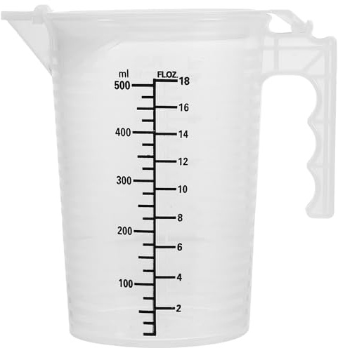 TOPBATHY Large Capacity Measuring Cup 17Oz Clear Plastic Liquid Measuring Jug with Scale for Baking Cooking Kitchen Use