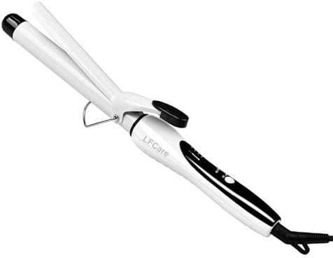 Podazz Hair Curling Tongs, 25mm Hair Curler PTC Ceramic Curling Iron, LCD Display with 4 Heat Setting(100℃ to 220℃), Quick Heating, Anti-Scald Auto Shut-Off, Suitable for All Hair Types