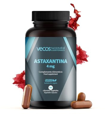 Astaxantina Natural - 90 Cápsulas Vegetales - Contribuye a Mejorar la Función del Sistema Inmunológico - Propiedades Antioxidantes - Complemento Alimenticio