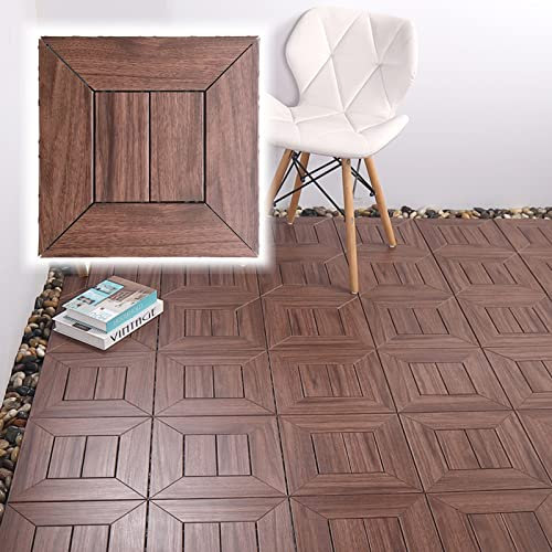 Non Slip Interlocking Deck Tiles for Balcony Flooring Indoor Outdoor Bathroom Floor Tiles Drain Board for Patio Shower Bath Mat 11.8 x 11.8