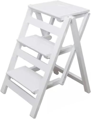 Échelle de Pas de Pliage en Bois - étagère de tabourets en Bambou Polyvalente pour Le Stockage et la décoration - étapes de bibliothèque idéales Stand de Plantes de bibliothèque - Design d'é
