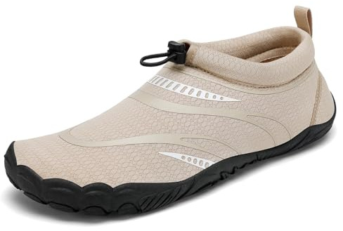 Mishansha Unisex Sport Acquatici Scarpe Donna Leggero Antiscivolo Scarpe da Surf Uomo Summer Immersione Scarpette per Beach Swim Yoga, Cachi 43
