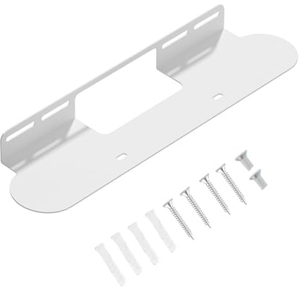 Kompatibel med SONOS BEAM väggmonterad svart/vit, konsol erbjuder enkel installation och säker passform under TV eller ovan, för hemmabiografer och små utrymmen (vit)