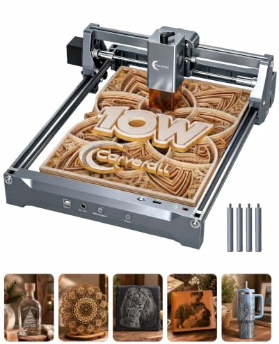 10000mW Laser Engraver and Cutter, K15PRO Desktop Engraving Machine for Wood, Leather, Acrylic Coated Metal