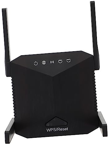 Repetidor WiFi de 2, 4 GHz 300 Mbps 4 Antenas Negro | Abs 802.11n, 220-240 V, Diseño Ventilación Lateral, Amplificación de Señal y Penetración de Pared