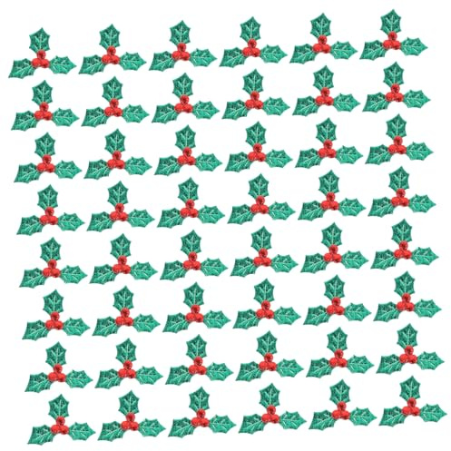 ERINGOGO 100pezzi Foglie di Natale Decorative in Bacche Materiali Fai da Te per Decorazioni Familiari Composizioni Floreali Banchetti Natalizie Ghirlande Cesti Fiori Palline Fiori Auto