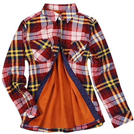 Blusa cálida de felpa para mujer, abrigo de forro polar a cuadros para mujer, chaqueta con forro polar con botones, camisa mullida de franela a cuadros, ropa exterior para entrenamiento, senderismo