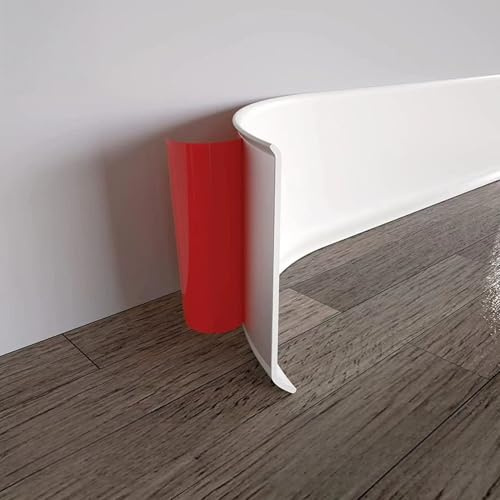 PVC Plinthe Souple Autocollante Imperméable Bande Décorative, Mur Garniture Design Peel and Stick pour Bordure de Carrelage Plafond(10cm/3m)