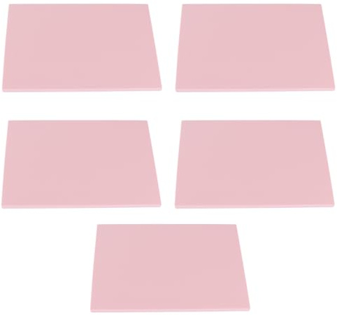 VILLFUL Set 5 Blocchi di Gomma per Intaglio Fai da Te 15X10X06 CM Colore Rosa Materiale TPR per Artigianato e Stampa su Linoleum Accessori per Lavori Manuali e Trasferimento Immagini
