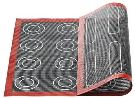 EIDUOVA Tapete para hornear macarons, tapete para horno microperforado, tapete para horno, revestimiento antiadherente de doble cara, tapete resistente al calor y reutilizable