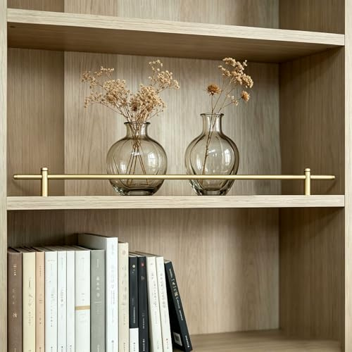 Wansiman Metal Shelf Guard Rail,Long Floating Shelf Railing Rod,Anti-Fall Shelf Guard Rail,Aluminum Prevent Falling Barrier Rod For Gallery Shelves,for Shoe Racks/Bookshelf,Display Enhancer