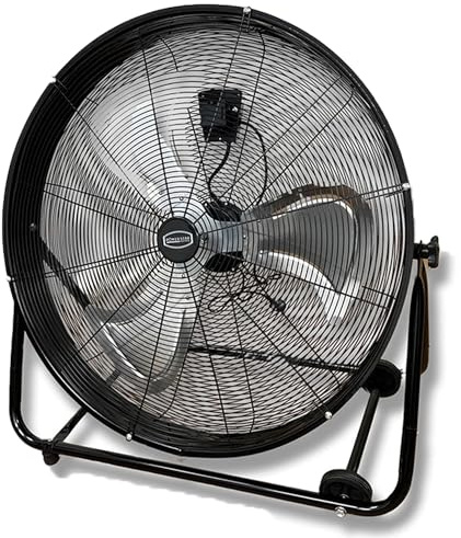PowerStar 75CM-30 Industrial Drum Fan Powerful Commercial Barrel High Velocity Cooling metal Floor Fan Ideal for Office Gym warehouse shop garage
