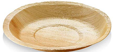 Pack Vaisselle biodégradable compostable Simple Rond en Palmier 25 Personnes