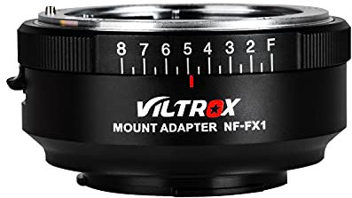 VILTROX NF-FX1 Adaptateur de Monture d'objectif Mise au Point Manuelle pour Objectif Nikon G/F/AI/S/D Mount Series vers Fuji X-Mount Mirrorless Camera avec Ouverture réglable