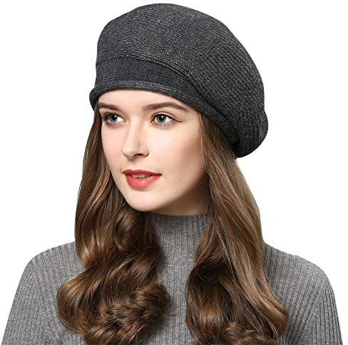 Superora Barett Mütze Damen Baskenmütze Schicke Winter Strick Barett