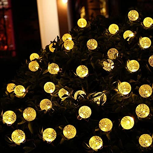 NC 12M LED Boule de Cristal de Bulle Solaire extérieur étanche Vacances fée Guirlande Lumineuse Boule de Cristal lumière, utilisé pour Arbre, pavillon, Cour, Mariage, décoration de fête