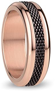 BERING Damen Ring in glänzendem roségold - Arctic Symphony Collection aus Edelstahl - Yenisei
