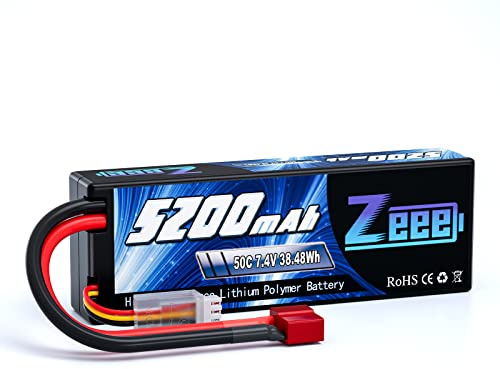 Zeee 2S Lipo Akku 7,4V 50C 5200mAh RC Akku mit T Stecker