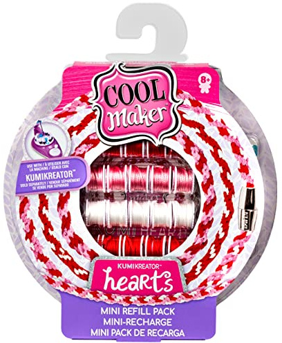Cool Maker, KumiKreator Hearts Mini Fashion Pack Refill, Friendship Bracelet Activity Kit