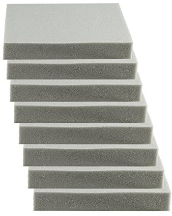 SEEBAUER living Schaumstoff-Set MEDIUM RG 35/40 (Mittelfest) 35 x 35 x 3 cm (8er Vorteilspack) Schaumstoffplatte für Polster und Sitzkissen, Polsterschaumstoff als Zuschnitt für Sitzpolster