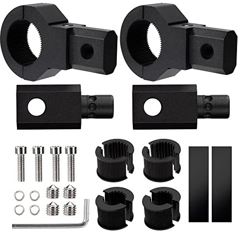 GUNGY Support de Montage de Lumière Travail 19-32mm Universelle Pince de Tube de Barre Fixation 360° Rotation pour Tout-terrain Moto Voiture Camion 2 Pièces