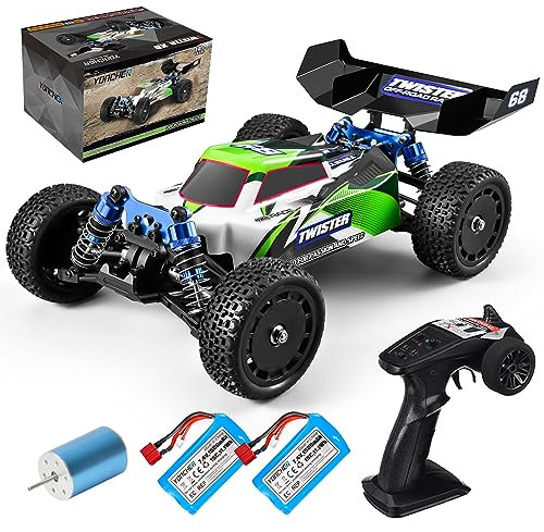 YONCHER YC350 Ferngesteuertes Auto für Erwachsene, 1/14 Bürstenloser Motor 50+ KM/H, 4 WD Offroad RC Auto, Proportional 4X4 Monster Truck Buggy, 40min+ Minuten Spielzeit Outdoor für Kinder, Combo