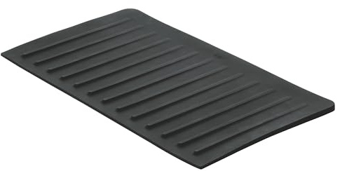 GROHE Draining Board, Over Kitchen Sink Non-Slip Dish Drainer Mat, Dimensions 450 x 250 mm, Heatproof, Dishwasher Safe, Silicone, Black, 40872K00