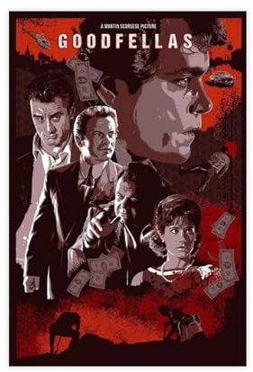 OffsuM GOODFELLAS Filmposter The 90er Jahre, Leinwand-Poster, Wandkunst, Dekordruck, Bild, Gemälde für Wohnzimmer, Schlafzimmer, Dekoration, ungerahmt, 30 x 45 cm