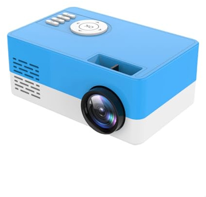 Mini proyector portátil de video-proyector, proyector de teléfono 1080P Full HD, proyector de cine en casa, proyector pequeño compatible con varios periféricos (240P, azul)
