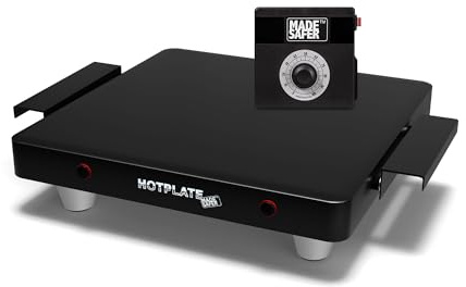 Hotplate Made Safer - Hot Plate & Analogue Temperature Controller Adapter, Electric Hot Plates for Warming, Food Warmer Buffet Server, Enamel-Coated Hot Plates for Warming Electric, Small, 32x32 cm