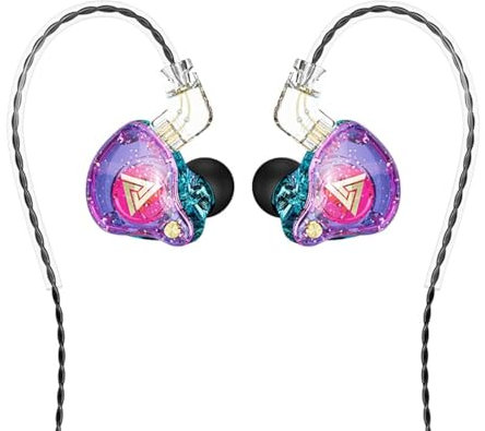 CNWUJASS QKZ AK6 PRO - Auricolari con cavo, 11 mm, resistenti cuffie dinamiche magnetiche, auricolari sportivi da corsa, cuffie in-ear per musica DJ con microfono (colorate)