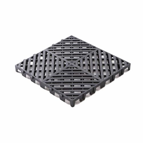 XPLKQXE Modulares Ineinandergreifendes Kissen Autowaschanlage, Kunststoffpaletten-Gitterauflage, Spleißen Von Bodenfliesen Im Freien rutschfeste Poolmatte Abfluss (Farbe : Grey, Größe : 50x50x5cm-10
