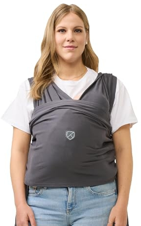 Koala Babycare Fular portabebes- Cuddle Band 2.0 – Portabebes recien nacido homologado hasta 15 kg 100% algodón - Ajustable y unisex
