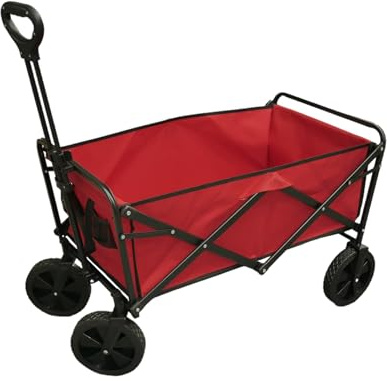 Faltbarer Transportwagen Strandwagen | Outdoor Bollerwagen Faltbar Klappwagen Kinder Handwagen Klappbar| 90 kg Tragfähigkeit 100 Liter