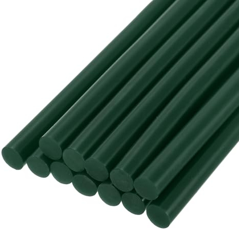 QUARKZMAN Barras de Pegamento Termofusible Mini para Pistola de Pegamento 0,43 Pulgadas x 4 Pulgadas Verde Oscuro 12 Piezas
