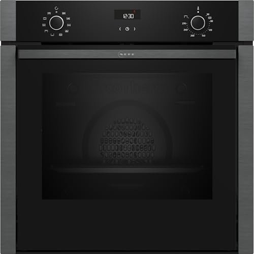 NEFF B3ACE2AG3, N50, Backofen, Made in Germany, LCD-Display, Versenkbare Tür, CircoTherm, 7 Beheizungsarten, Easy Clean, Kindersicherung, Schnellaufheizung, 60 x 60 cm, Graphite-Grey