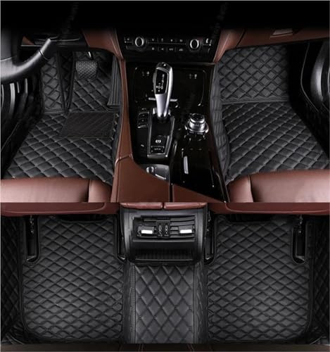 HZBHD Fußmatten Zubehör Autoteppiche Für Mercedes Für Benz E-Klasse E260 E300 E320 E350 W211 W212 W213 W214, Bodenmatte, rutschfeste Bodenteppiche Autofussmatten(SCHWARZ 1,X-4)