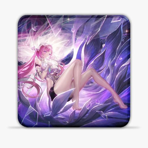 Tappetino per mouse da gioco Houkai Gakuen Elysia (30 x 30 cm) Tappetino per mouse da gioco, tappetino per mouse da gioco, base in silicone antiscivolo, compatibile con mouse laser e ottici