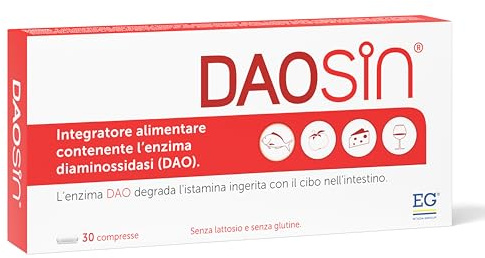 DAOSIN® Integratore Alimentare Intolleranza Istamina - 30 Compresse | Integra l'Enzima DAO per degradare l'istamina