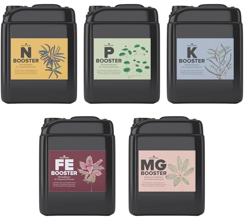 NatureHolic Dünger Profi-Set - Aquarium Flüssigdünger | All-in-One-Lösung für prächtige Pflanzen | Komplettdünger, Nichts weiter nötig! | 5X 5000ml