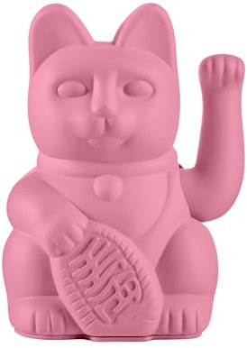 DONKEY Winkekatze Hot Pink - Lucky Cat, Maneki Neko | Symbol für Rebellion & Selbstbestimmung | Moderne Deko & Geschenk