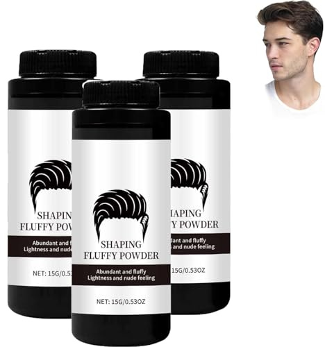 Texturpuder für Männer,Haarpuder Männer,Haar-Styling-Puder,Verleiht Sofort Textur und Volumen, Rein Natürliche Inhaltsstoffe,Starker Halt,Haarpuder für Männer (3g, 3PCS)