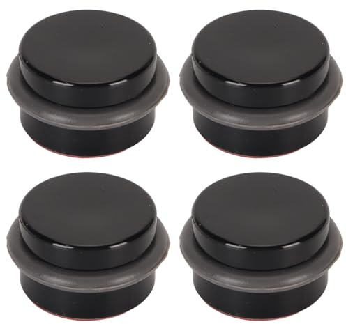 4pcs Elegante Tappo della Porta Cilindrica - Ione di Impatto Silenzioso per Casa e Ufficio, Plastica con H Moderno H