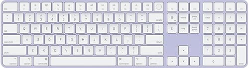 Apple Magic Keyboard con Touch ID y Teclado Numérico (QWERTY Español) Morado (Reacondicionado)
