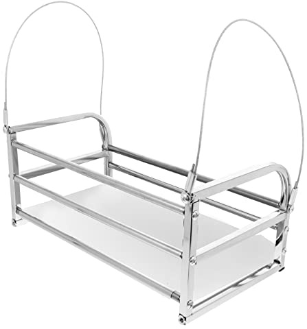 Toyvian Support Suspendu Charge pour Pots de Fleurs Réglable en Acier Inoxydable Argenté , Charge et Gain de Place Forme Rectangulaire Pratique pour Balcon ou Fenêtre