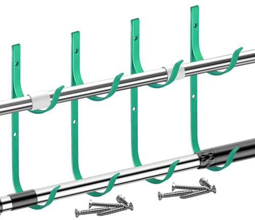 Pool Fence Hooks - Fence Hooks | Garden Hanging | Heavy Duty Hanger Tool For Pool Equipment | 4 Pieces Multifunctional Brushes At The Edge