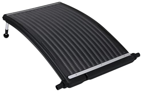 Lot de 3 panneaux chauffants solaires incurvés pour piscine - 110 x 65 cm - Chauffage de piscine économe en énergie pour un chauffage rapide - Idéal pour les piscines de jardin et de loisirs