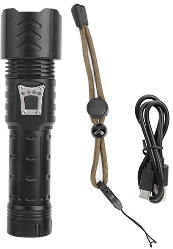 XHP90 Lampe de poche zoomable focalisant USB Torche rechargeable Torche Camping en plein air