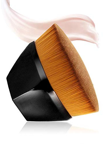 Foundation Makeup Brush Kabuki Face Blush Liquid Powder Flat Top Brush for Blending Liquid Cream Flawless Powder Cosmetics with Bonus Protective Case